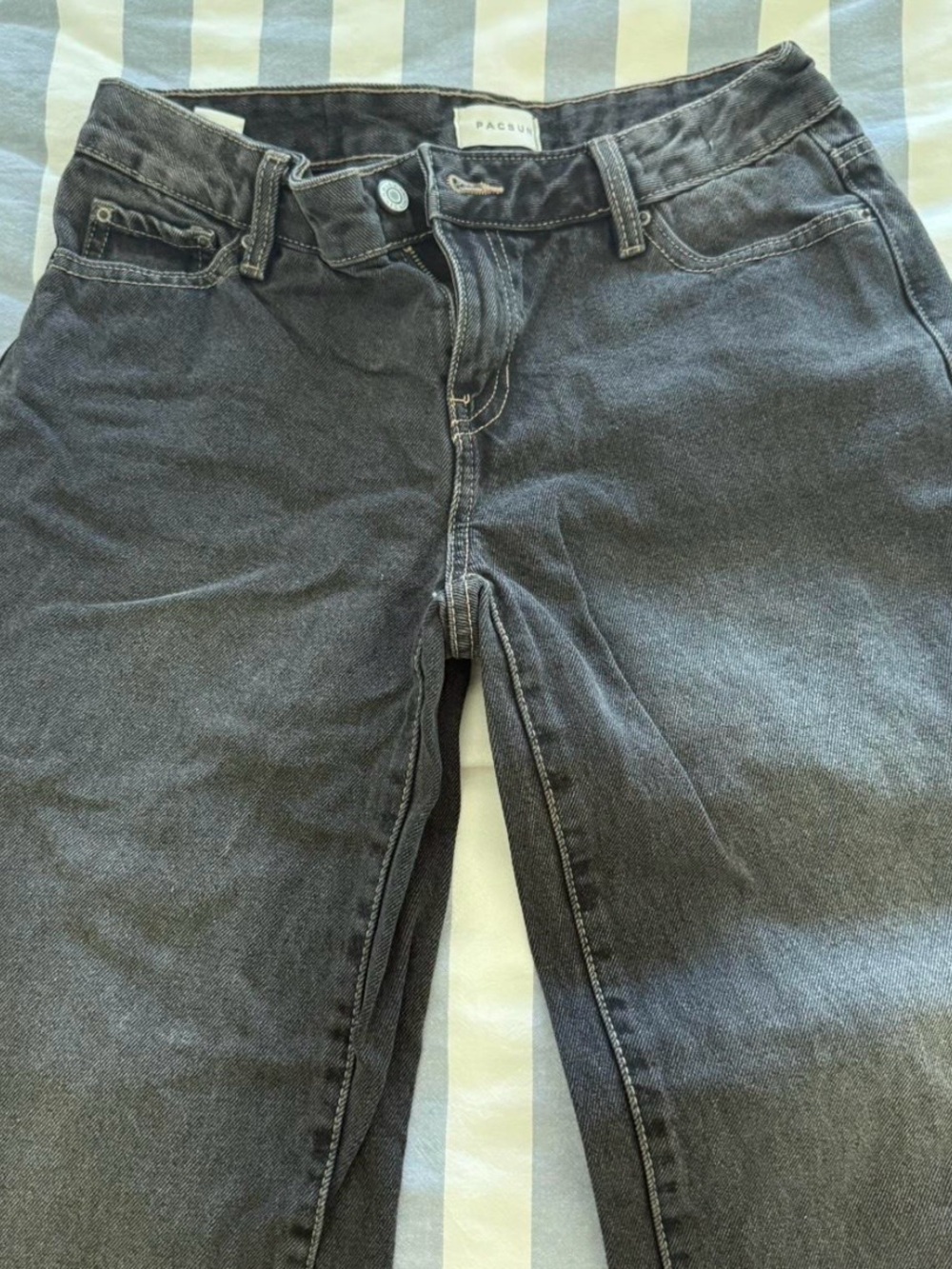 PacSun Casey Low Rise Baggy Jeans Washed Black Size 25